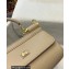 Dolce & Gabbana Small Sicily bag in Dauphine Calfskin Beige