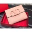 Valentino VLogo Signature Grainy Calfskin Flap Wallet Nude 2022