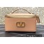 Valentino VLogo Signature Grainy Calfskin Beauty Case Nude 2022