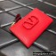 Valentino VLogo Signature Grainy Calfskin coin purse and cardholder with Zip Red 2022