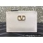 Valentino VLogo Signature Grainy Calfskin Small Pouch Bag White 2022