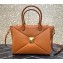 Valentino Medium ONE STUD Nappa Handbag Brown 2022