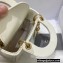 Lady Dior Micro Bag in White Cannage Calfskin 2022