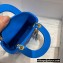 Lady Dior Micro Bag in Cannage Calfskin Blue 2022