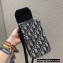 Dior Vertical Pouch Bag in Oblique Jacquard and Black Smooth Calfskin 2022