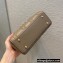 Lady Dior Mini Bag in Cannage Lambskin with Tonal enamel Charms Taupe 2022