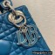 Lady Dior Mini Bag in Cannage Lambskin with Tonal enamel Charms Ocean Blue 2022