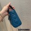 Lady Dior Mini Bag in Cannage Lambskin with Tonal enamel Charms Ocean Blue 2022