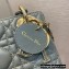 Lady Dior Mini Bag in Cannage Lambskin with Tonal enamel Charms Cloud Blue 2022