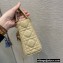 Lady Dior Mini Bag in Cannage Lambskin with Tonal enamel Charms Beige 2022
