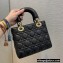 Lady Dior Small My ABCDior Bag in Cannage Lambskin with Tonal enamel Charms Black 2022