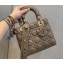 Lady Dior Small My ABCDior Bag in Cannage Lambskin with Tonal enamel Charms Taupe 2022