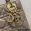 Lady Dior Small My ABCDior Bag in Cannage Lambskin with Tonal enamel Charms Taupe 2022