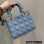 Lady Dior Small My ABCDior Bag in Cannage Lambskin with Tonal enamel Charms Sky Blue 2022
