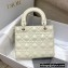 Lady Dior Small My ABCDior Bag in Cannage Calfskin with Diamond Motif White 2022