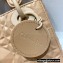 Lady Dior Mini Bag in Cannage Calfskin with Diamond Motif Beige 2022