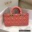 Dior Lady D-Joy Bag in Coral Pink Cannage Lambskin 2022