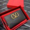 Valentino VLogo Signature Grainy Calfskin Zip Wallet Black 2022