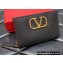 Valentino VLogo Signature Grainy Calfskin Zip Wallet Black 2022