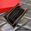 Valentino VLogo Signature Grainy Calfskin Zip Wallet Black 2022