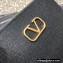 Valentino VLogo Signature Grainy Calfskin Small Pouch Bag Black 2022