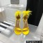 Aquazzura Heel 10cm Concerto Sandals Satin Yellow 2022