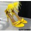 Aquazzura Heel 10cm Concerto Sandals Satin Yellow 2022