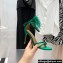 Aquazzura Heel 10cm Concerto Sandals Satin Green 2022