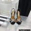 Aquazzura Heel 10.5cm Babe Sandals Satin Black 2022