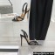 Aquazzura Heel 10.5cm Babe Sandals Satin Black 2022