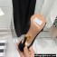 Aquazzura Heel 10.5cm Babe Sandals Satin Black 2022