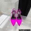 Balmain Heel 9.5cm Madison Crystal-embellished Satin Slingback Pumps Fuchsia 2022