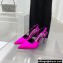 Balmain Heel 9.5cm Madison Crystal-embellished Satin Slingback Pumps Fuchsia 2022