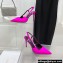 Balmain Heel 9.5cm Madison Crystal-embellished Satin Slingback Pumps Fuchsia 2022