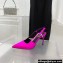 Balmain Heel 9.5cm Madison Crystal-embellished Satin Slingback Pumps Fuchsia 2022