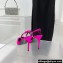 Balmain Heel 9.5cm Madison Crystal-embellished Satin Slingback Pumps Fuchsia 2022