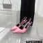 Balmain Heel 9.5cm Madison Crystal-embellished Satin Slingback Pumps Pink 2022