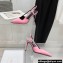 Balmain Heel 9.5cm Madison Crystal-embellished Satin Slingback Pumps Pink 2022