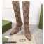 Gucci Heel 8cm Jumbo GG Canvas High Boots 2022