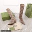 Gucci Heel 8cm Jumbo GG Canvas High Boots 2022
