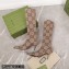 Gucci Heel 8cm Jumbo GG Canvas High Boots 2022