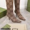 Gucci Heel 8cm Jumbo GG Canvas High Boots 2022