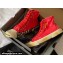 Balenciaga Paris High Top Sneakers in Destroyed cotton and rubber Red 2022