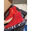 Balenciaga Paris High Top Sneakers in Destroyed cotton and rubber Red 2022