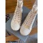 Balenciaga Paris High Top Sneakers in Destroyed cotton and rubber Creamy 2022
