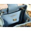 Chanel Caviar Leather Mini Shopping Tote Bag AS3176 Blue 2022