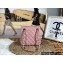 Chanel Caviar Leather Mini Shopping Tote Bag AS3176 Pink 2022