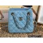 Chanel Caviar Leather Mini Shopping Tote Bag AS3176 Blue 2022