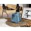 Chanel Caviar Leather Mini Shopping Tote Bag AS3176 Blue 2022