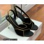 Balmain Heel 9.5cm Macy Slingback Sandals Black 2022